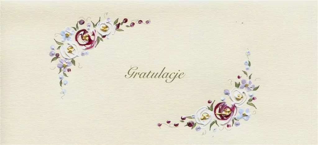 Karnet. Gratulacje. Kwiaty - tantis.pl