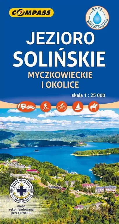 Mapa - Jezioro Solińskie, Myczkowieckie 1:25 000 - tantis.pl