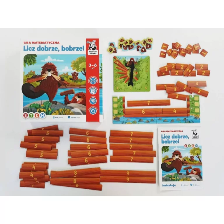 Kapitan Nauka. Licz dobrze, bobrze! Gra matematyczna - tantis.pl