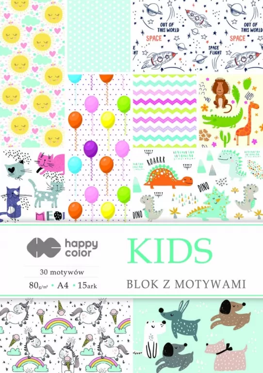 Blok z motywami Kids A4/15ark - tantis.pl