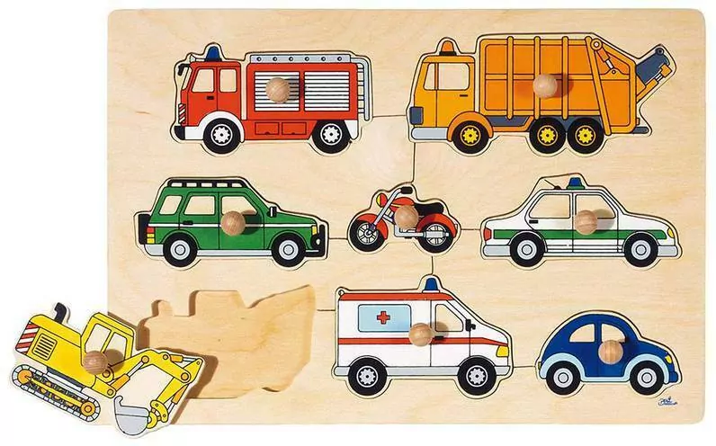 Puzzle z uchwytami - Pojazdy - tantis.pl
