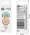 Świeczka cyfra 3 tęczowa 8,5cm - tantis.pl