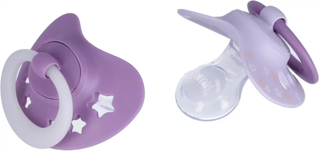 NUK. First Choice. Smoczek. 0-6 miesięcy. Fioletowy. 2 sztuki - tantis.pl