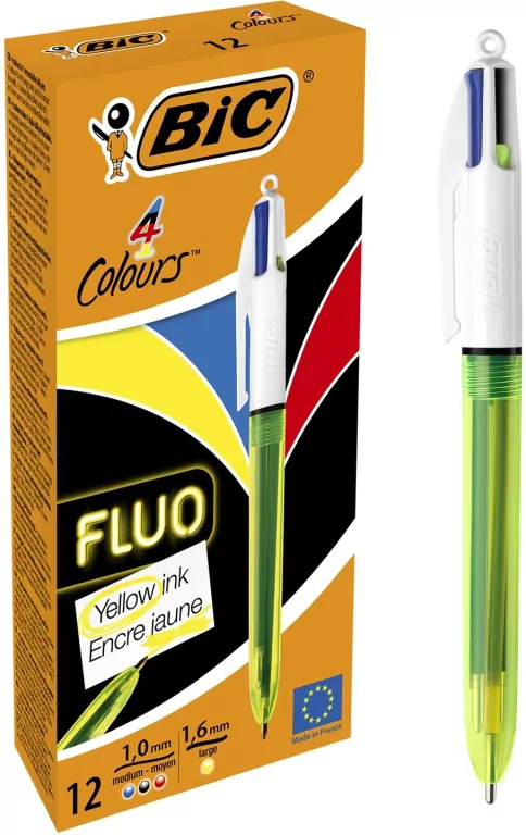 Długopis 4 Colors Fluo mix (12szt) BIC - tantis.pl