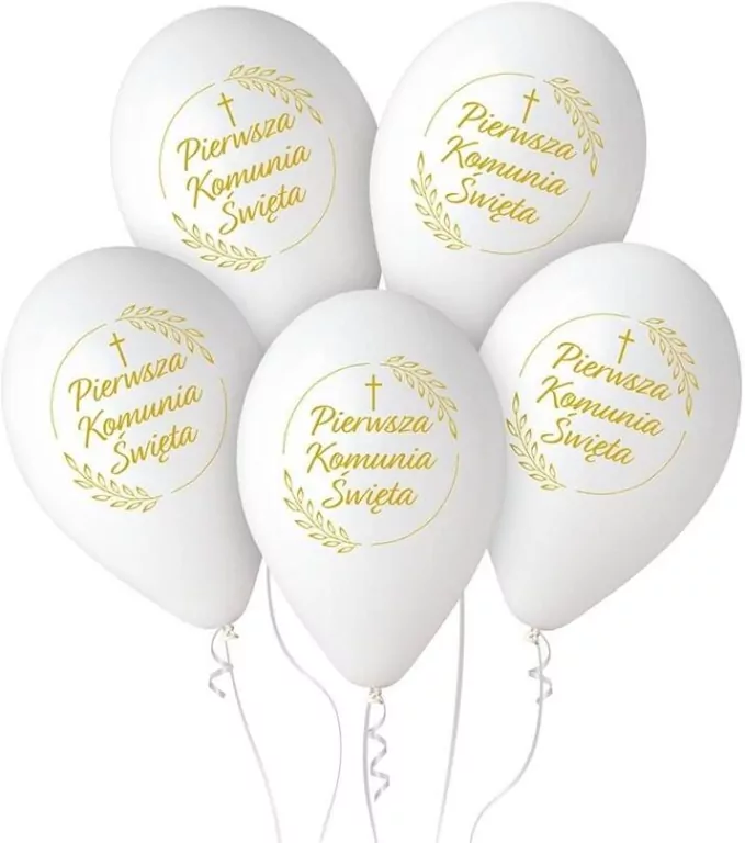 Balony Gemar hel Pierwsza Komunia 32cm 25szt - tantis.pl