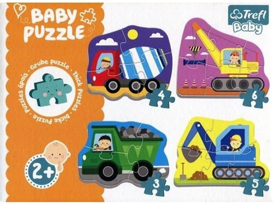 Baby Puzzle. Pojazdy na budowie - tantis.pl