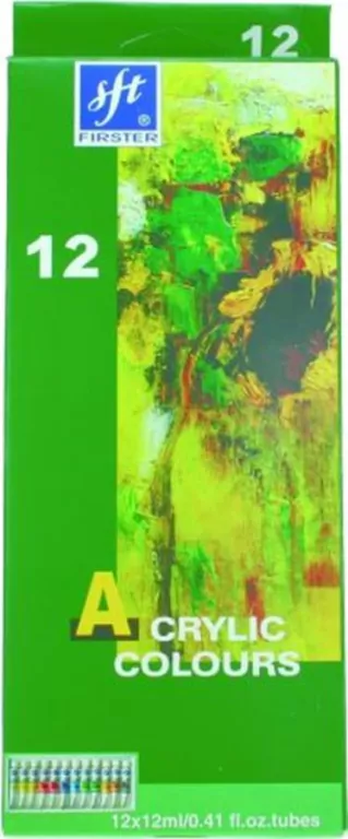 Farby akrylowe w tubie 12 kolorów 12ml - tantis.pl