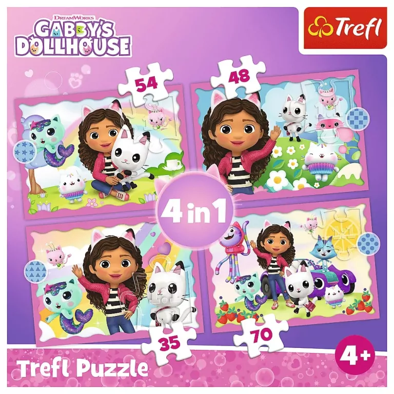 Przygody Gabi. Puzzle 4w1 - tantis.pl