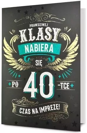 Karnet B6 Urodziny 40 - tantis.pl