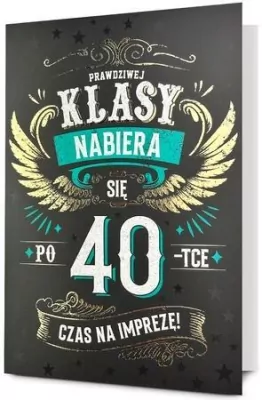 Karnet B6 Urodziny 40