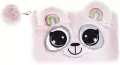 Saszetka pluszowa Big eyes różowa 20x11cm - tantis.pl