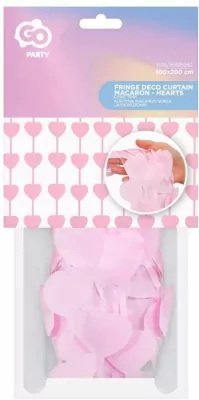 Kurtyna Macaron serca jasnoróżowa 100x200cm