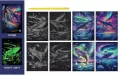 Wydrapywanka kolorowa fluorescencyjna delfiny - tantis.pl