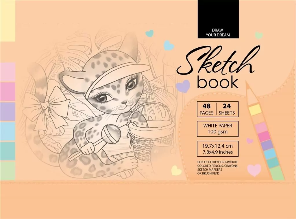 Sketchbook. Szkicownik 48 kartek. 197 x 124 mm - tantis.pl