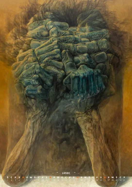 Kalendarz 2026 - Beksiński wzór 8 A3 - tantis.pl