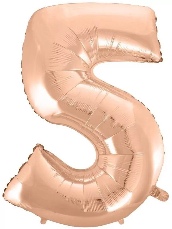 Balon foliowy B&C 5 różowo-złoty 92cm - tantis.pl
