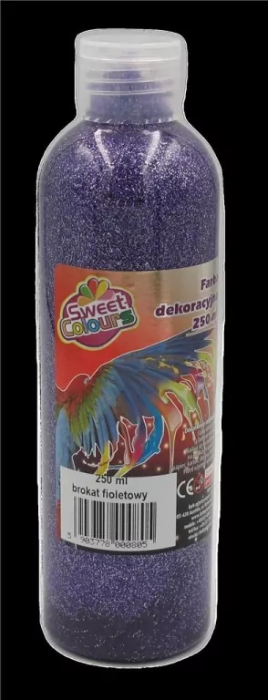 Farba dekoracyjna brokatowa fioletowa 250ml - tantis.pl