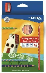 Lyra. Kredki trójkątne Groove slim, 36 kolorów
