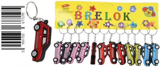 BRELOK GUM AUTO 5CM MIX OPPBH