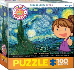 Puzzle 100 FINE ART KIDS Van Gogh Starry Night 6100-1204