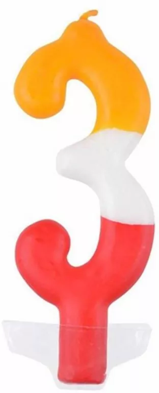 Świeczka 3, kolorowa - tantis.pl