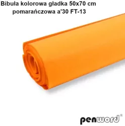 Bibuła kolorowa gładka pomarańczowa 50x70cm 30ark