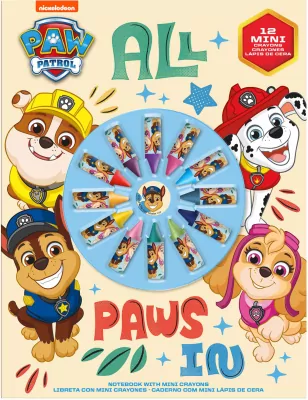 Zestaw do kolorowania z 12 mini kredkami Paw Patrol PW19957
