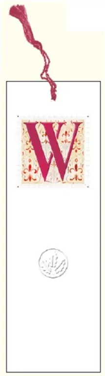 Zakładka do książki z anagramem Litera W - tantis.pl