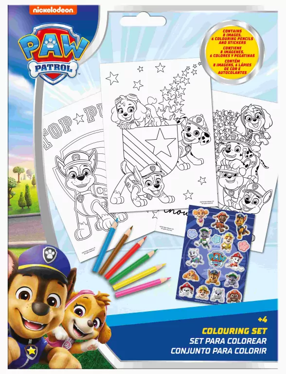 Zestaw do kolorowania z naklejkami Paw Patrol PW20005 - tantis.pl