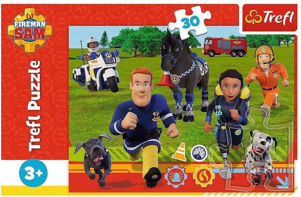 Puzzle 30. Gotowi do pomocy. Strażak Sam - tantis.pl
