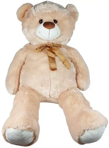 Miś pluszowy z kokardą 100cm, beżowy - tantis.pl