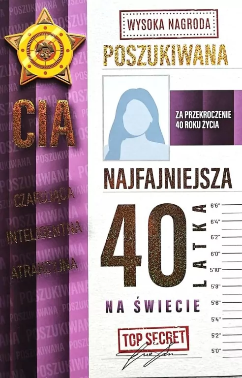 Karnet Urodziny 40 damskie poszukiwana - tantis.pl