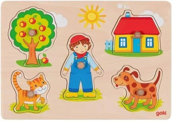 Puzzle z uchwytami Kot, pies i inne zwierzęta - tantis.pl