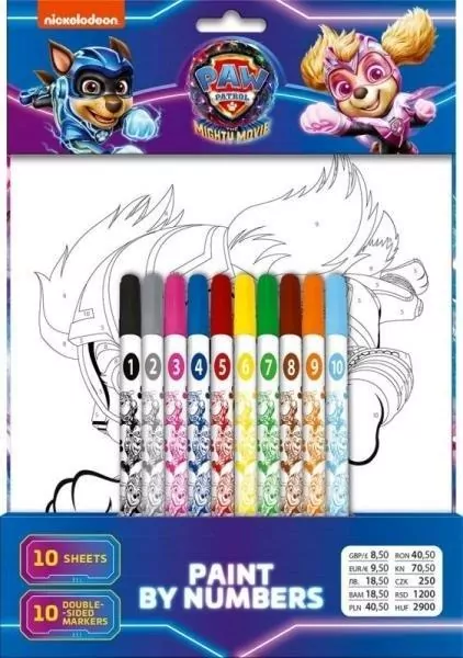 Zestaw do malowania po numerkach Psi Patrol 20 elementów - tantis.pl