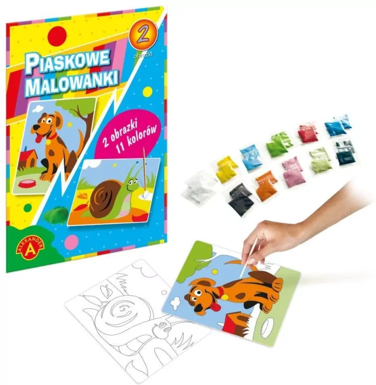 Piaskowe malowanki: Pies, ślimak - tantis.pl