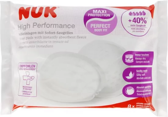 NUK. Hight Performance. Wkładki Laktacyjne. 8 sztuk