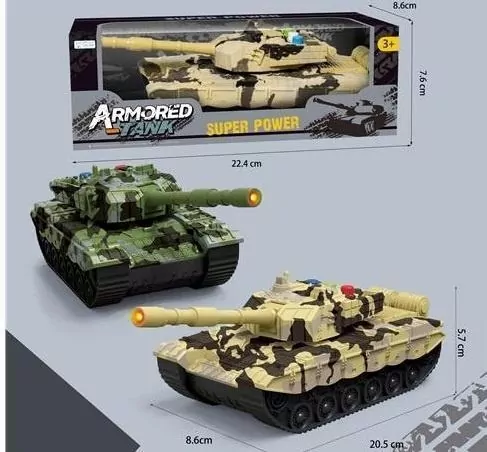 Czołg z napędem i światłem MIX - tantis.pl