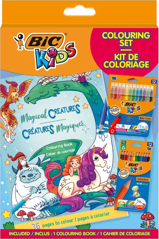 Zestaw z kolorowanką. BIC Kids Igloo Colouring Set CFP+CP - tantis.pl