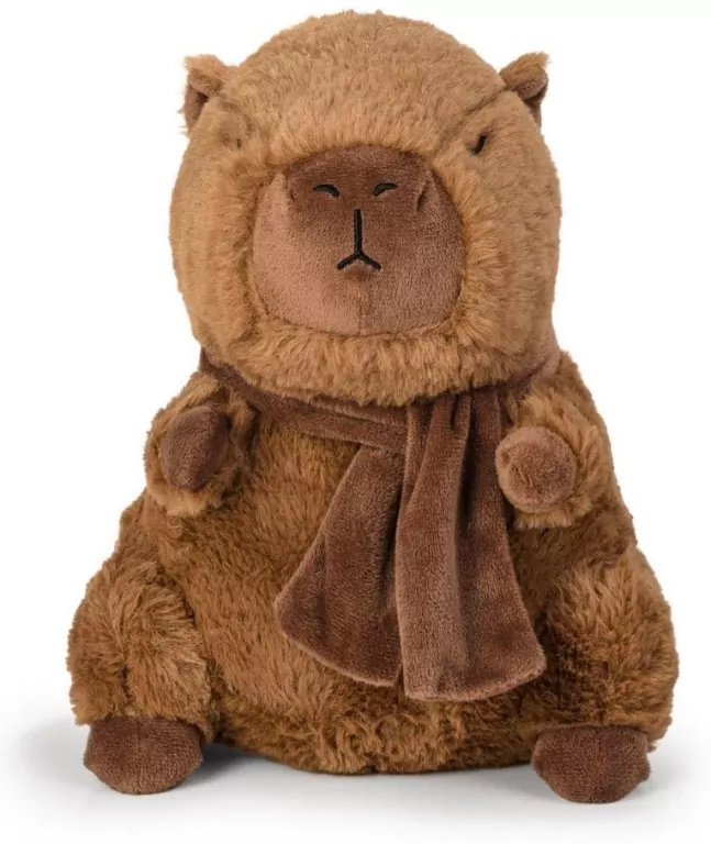 Kapibara pluszowa z szalikiem brązowa 27cm - tantis.pl
