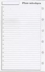 Wkład do organizera K Plan miesiąca ANTRA