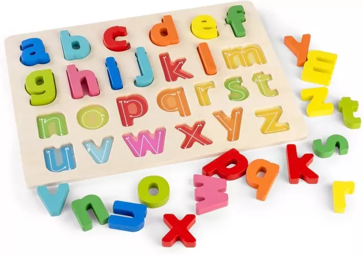 Małe litery. Układanka drewniana - tantis.pl