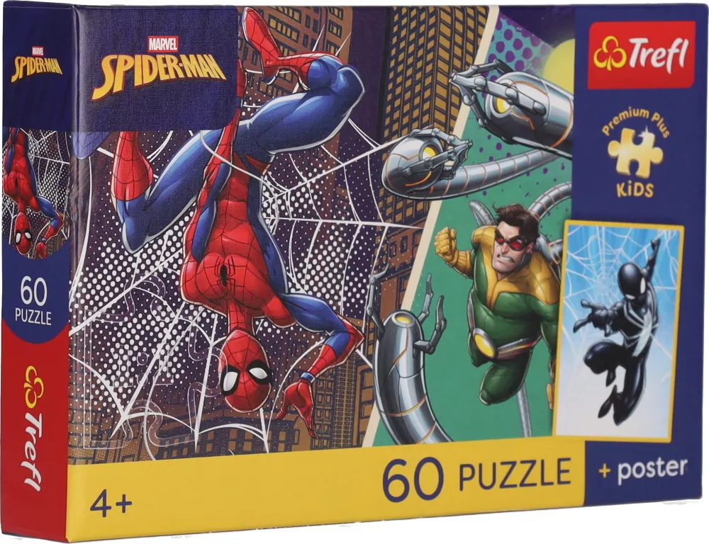 Puzzle 60 Spiderman + plakat TREFL - tantis.pl