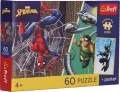 Puzzle 60 Spiderman + plakat TREFL - tantis.pl