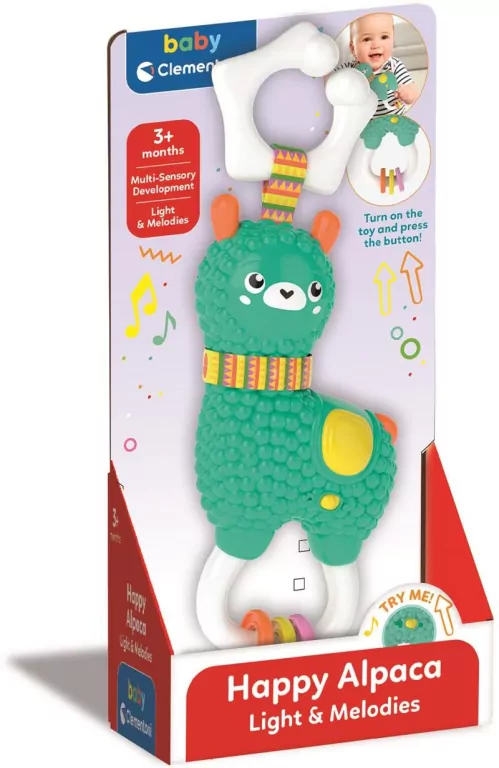 Clementoni baby Grzechotka Szczęśliwa alpaka 17573 - tantis.pl