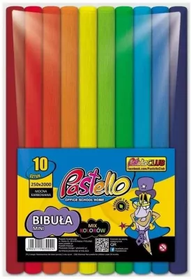 Bibuła marszczona mini 25x200cm 10 kolorów