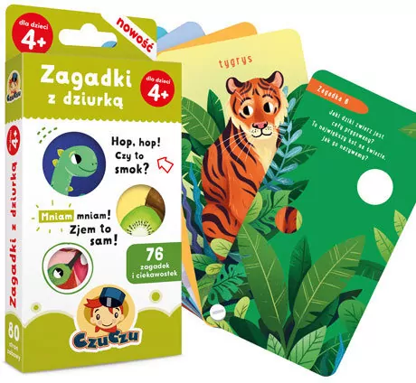 Czuczu. Zagadki z dziurką dla dzieci 4+ - tantis.pl