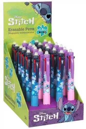 Długopis wymazywalny automatyczny 4-kolorowy Stitch 1szt.mix - tantis.pl