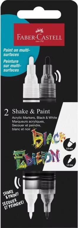 Markery akrylowe Black Edition biały + czarny - tantis.pl