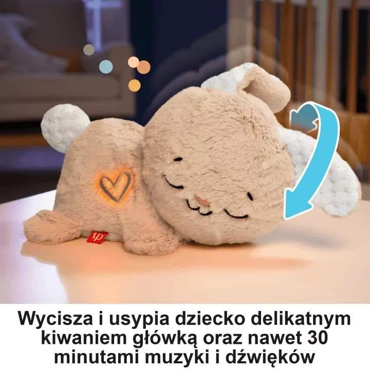 Fisher-Price. Przytulanka Śpiący Króliczek dźwięk - tantis.pl
