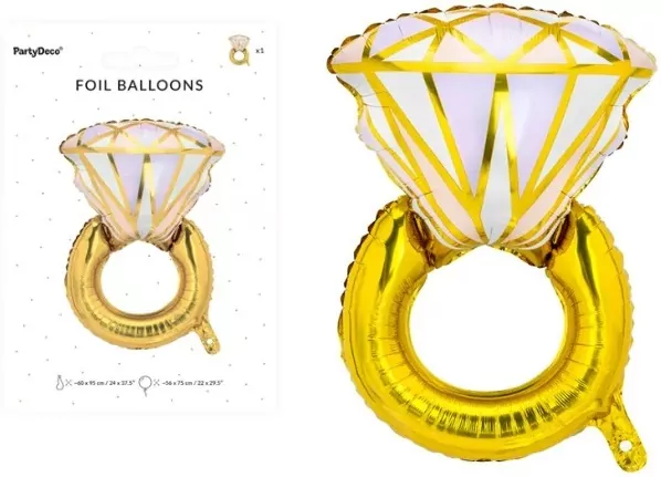 Balon foliowy Pierścionek 60x95cm MIX - tantis.pl